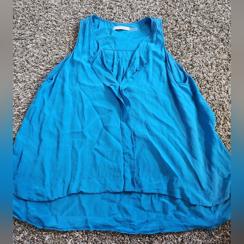 Alice + Olivia Vibrant Blue Tank Top